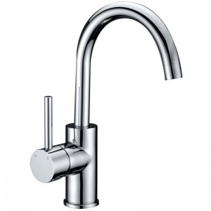 Otus Chrome Pin Handle Gooseneck Lead Free Basin Mixer